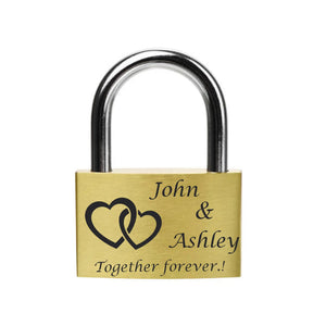 Custom Engraved Padlock, love lock for bridge, personalized padlock for you love, Arrowed Heart.