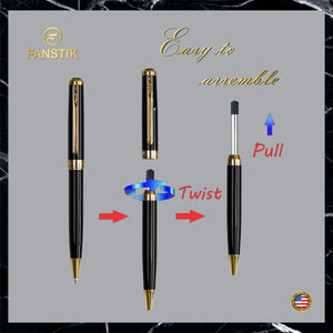 black and gold ballpoint pen, pen components,