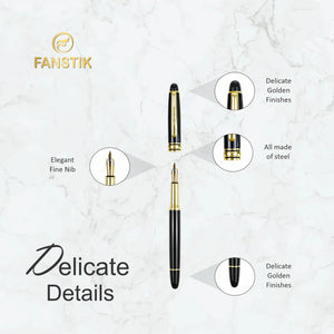 black fountain pen, fountain pen, best fountain pen, cool fountain pens, high quality fountain pen, professional fountain pens, luxury fountain pens, fountain pen components, fountain pen accessories, fountain pen kits, fountain pen price
