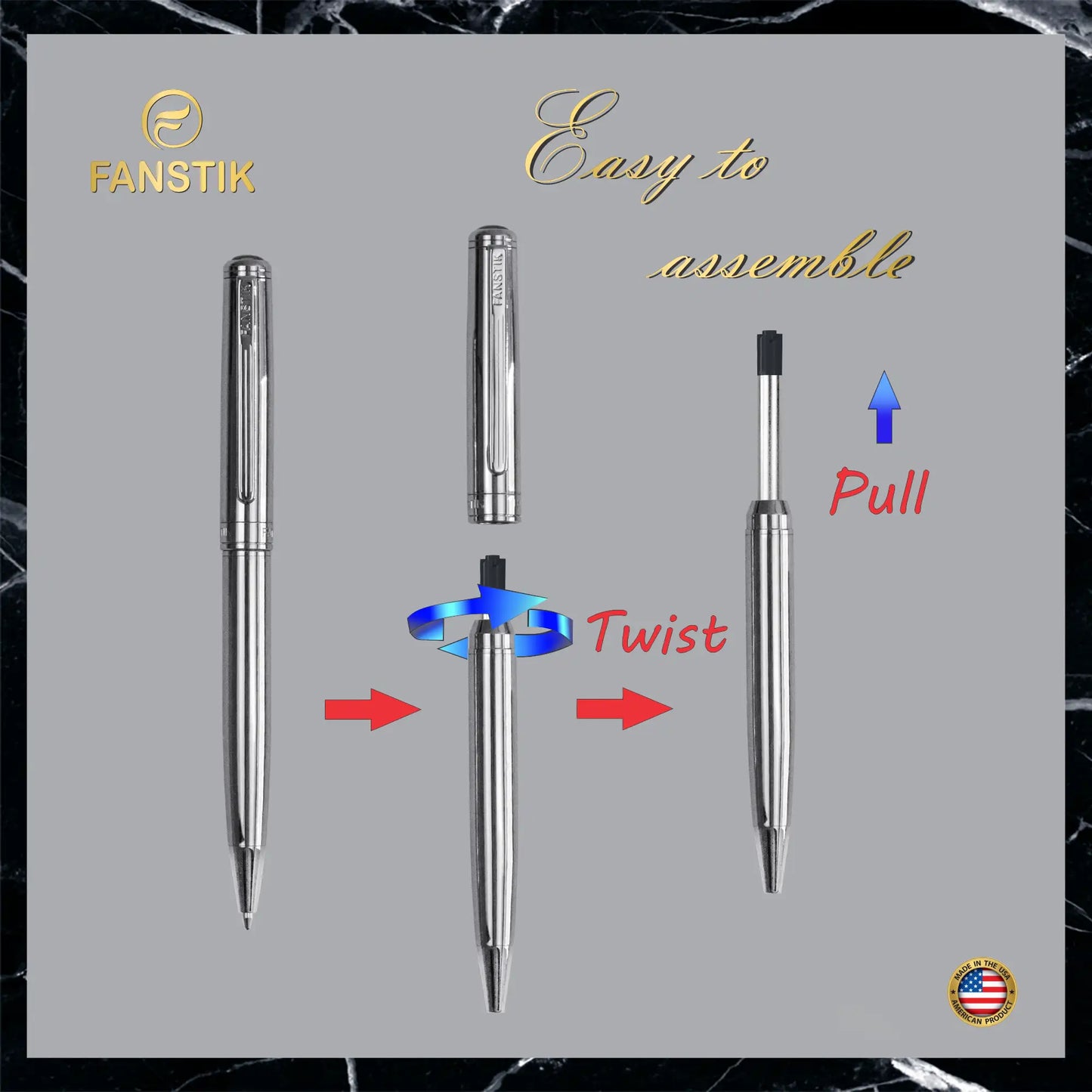 silver ballpoint pen, professional pens, best professional pens, pen components