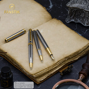 silver and gold ballpoint pen, best seller pens, best luxury pens, fancy pens, luxury pens,