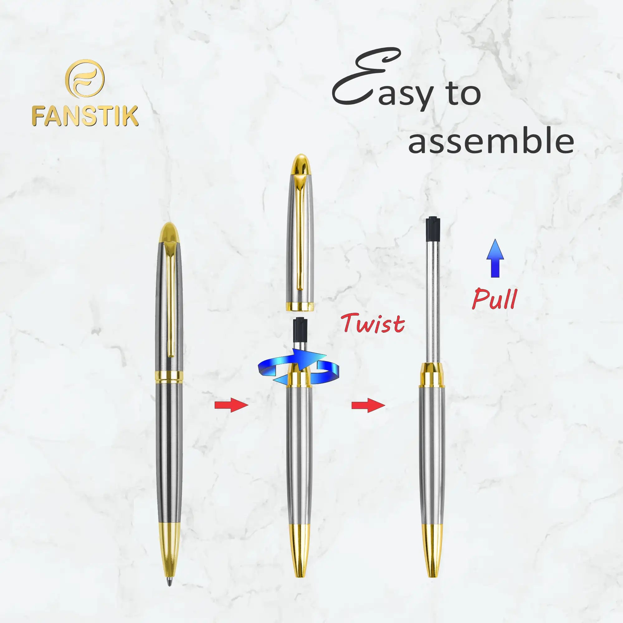   silver ballpoint pen,   customized pen, customized pens, pen components, nice pens, quality pens, top rated pens, nice pen, 