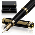 black and gold fountain pen, fountain pens, luxury fountain pen, best fountain pens fine, fountain pen gift, best fountain pens, best fountain pen, top fountain pens, nice fountain pens, 