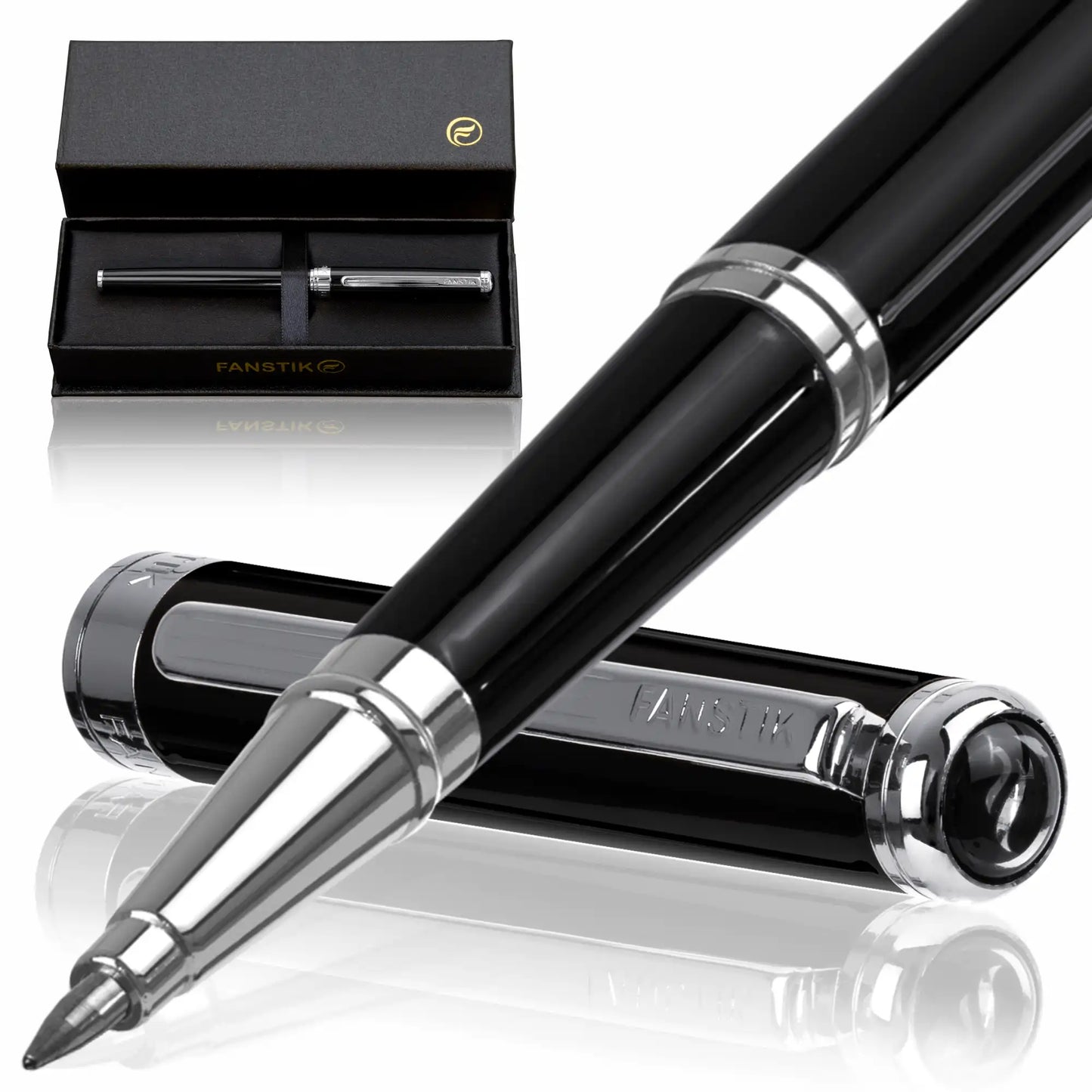 black and silver ballpoint pen, best seller pens, best luxury pens, fancy pens, luxury pens,  
