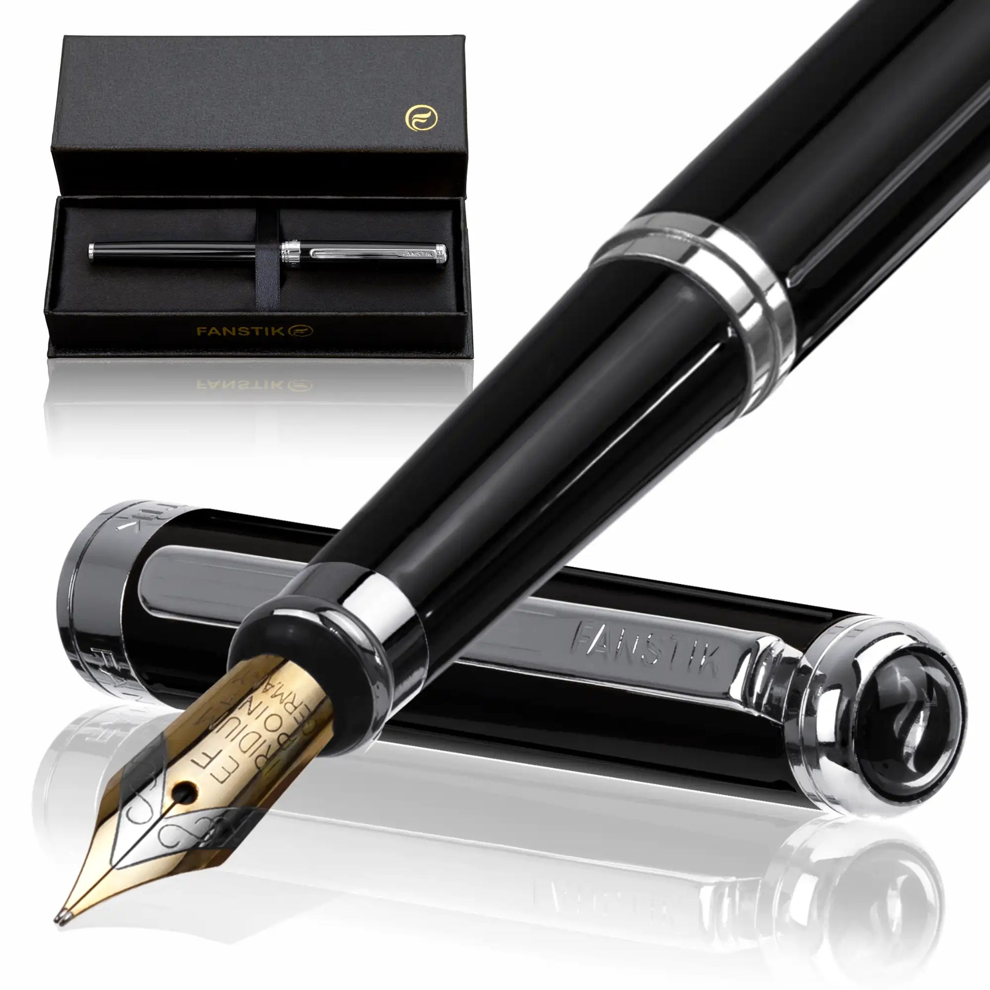 black fountain pen, fountain pens, luxury fountain pen, best fountain pens fine, nice fountain pens, 