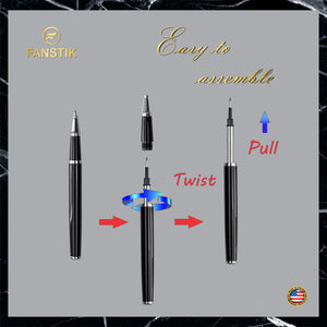 black and silver ballpoint pen, best seller pens, best luxury pens,   pen components