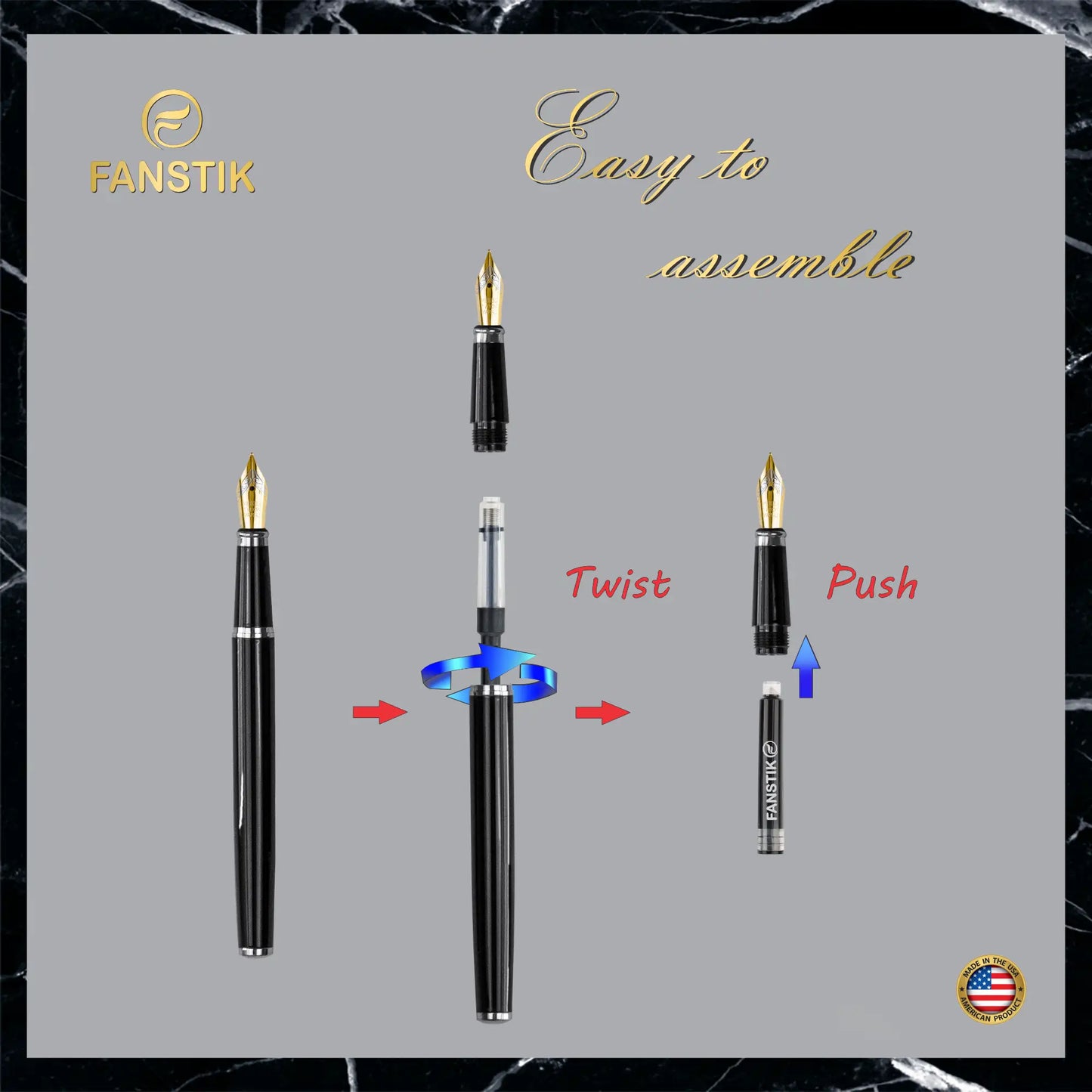 black pen, pen components, best seller pens, best luxury pens, good pens for writing, fancy pens, 