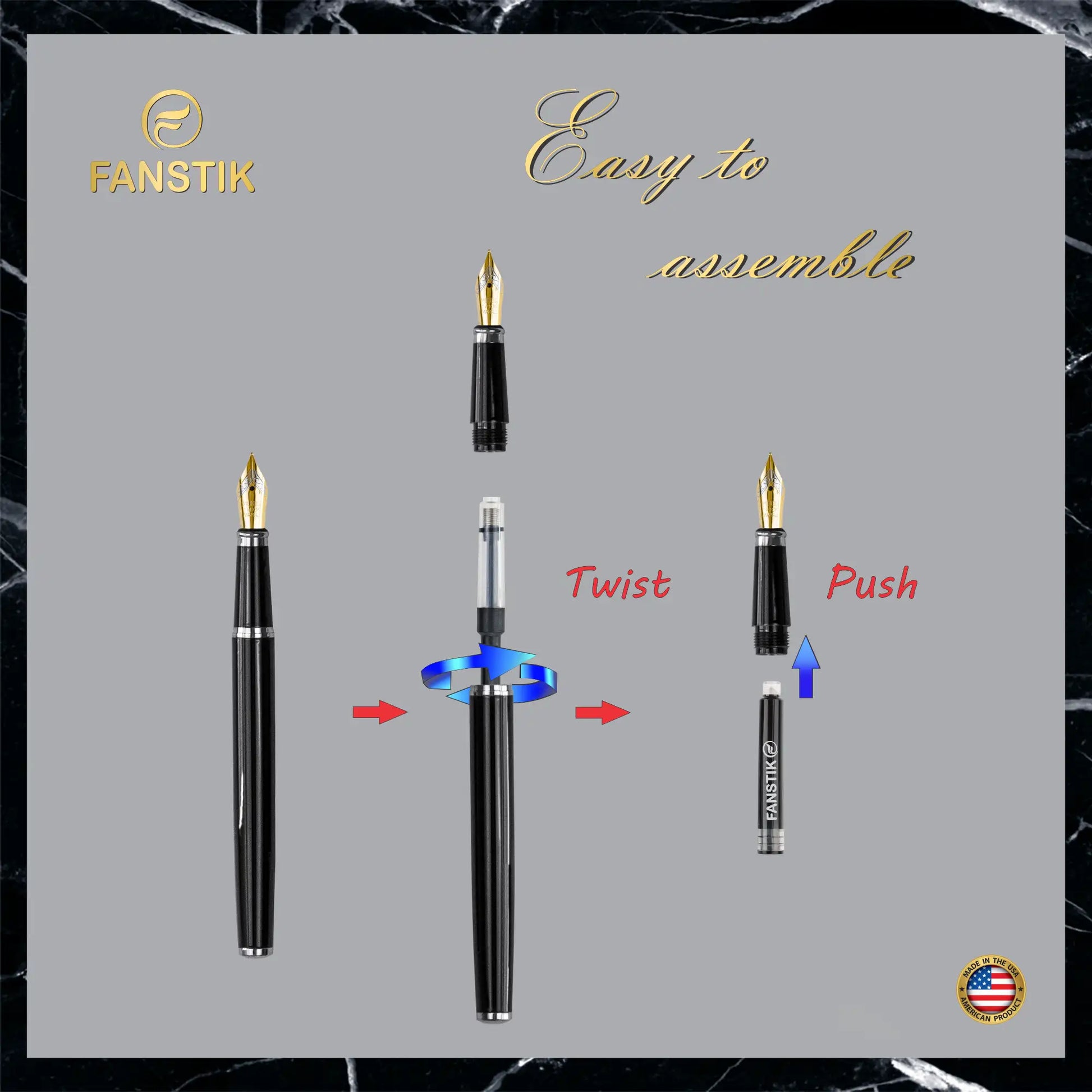 black pen, pen components, best seller pens, best luxury pens, good pens for writing, fancy pens, 