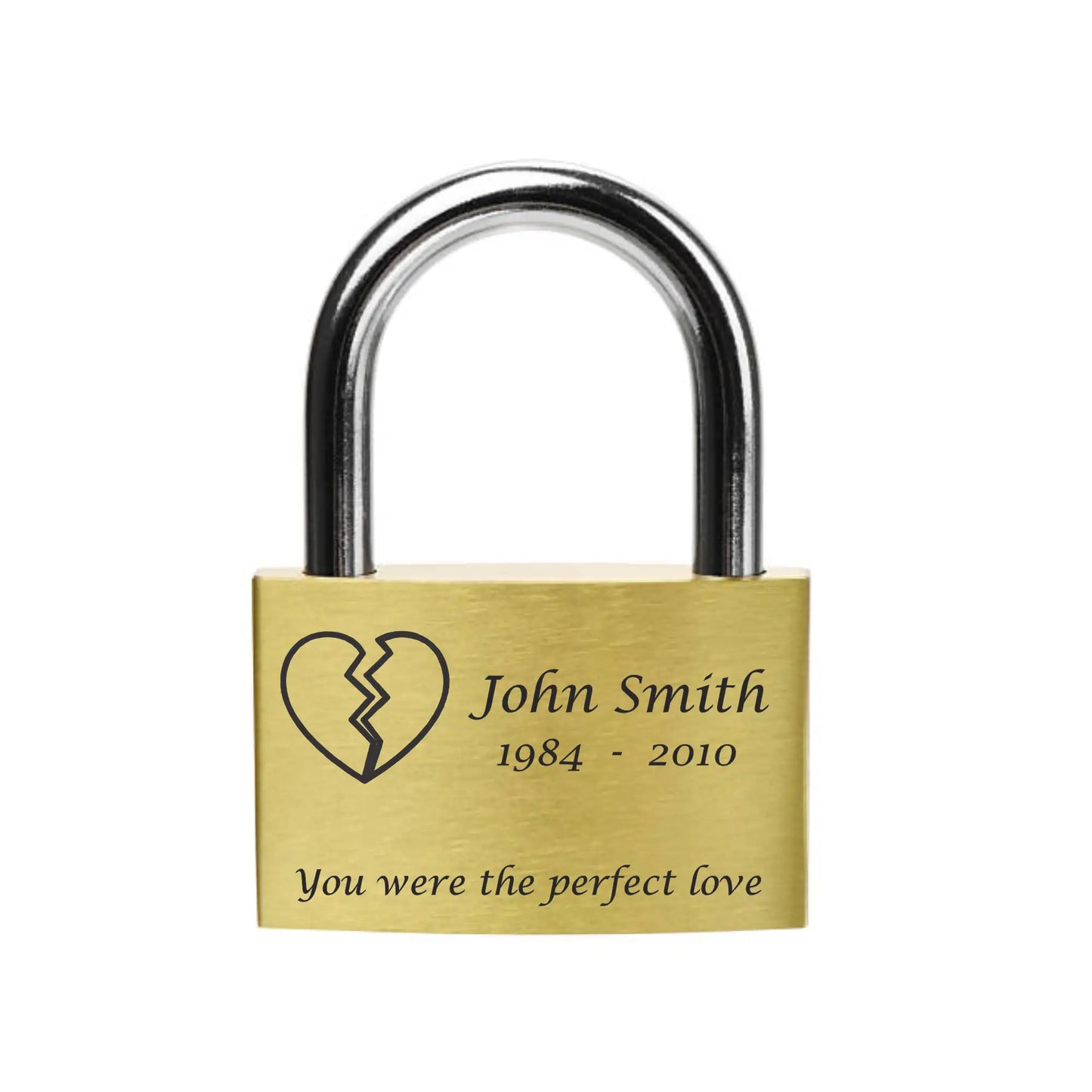 engraved lock for bridge, love lock personalised,  custom padlocks,, engravable lock,  Broken Heart.