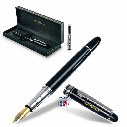 black fountain pen, luxury fountain pen, best fountain pens fine, luxury fountain pens,  fountain pen gift