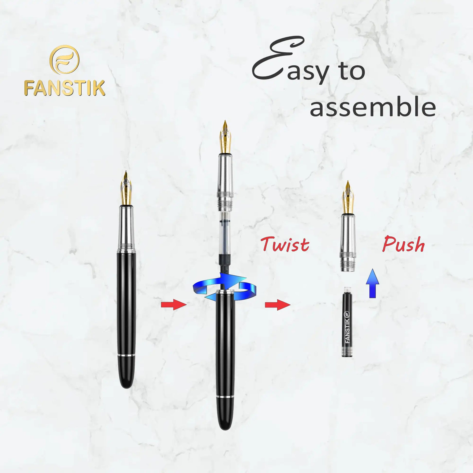 black fountain pen, fountain pen,  best fountain pen, cool fountain pens, high quality fountain pen, professional fountain pens,  fountain pen accessories, fountain pen kits, fountain pen price