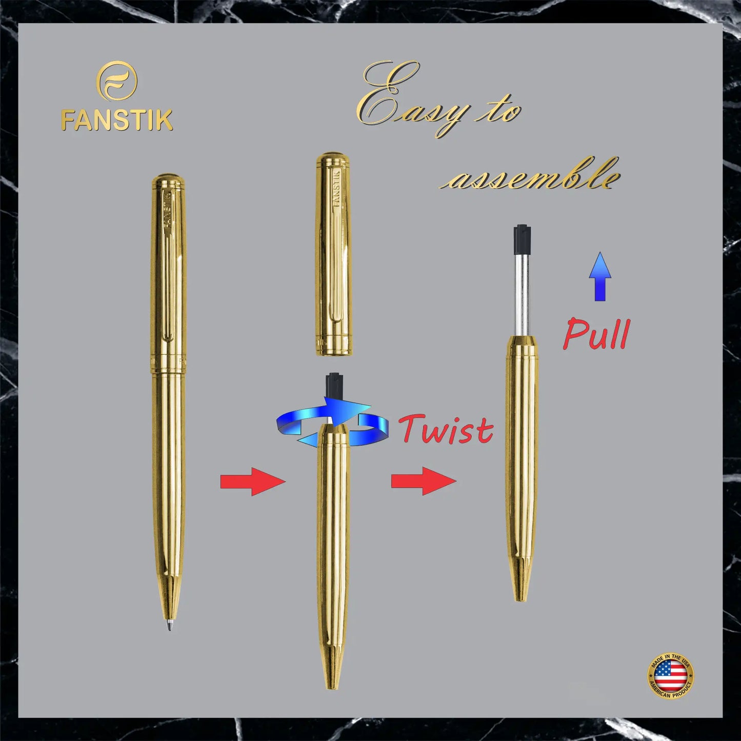gold ballpoint pen, best professional pens, pen components