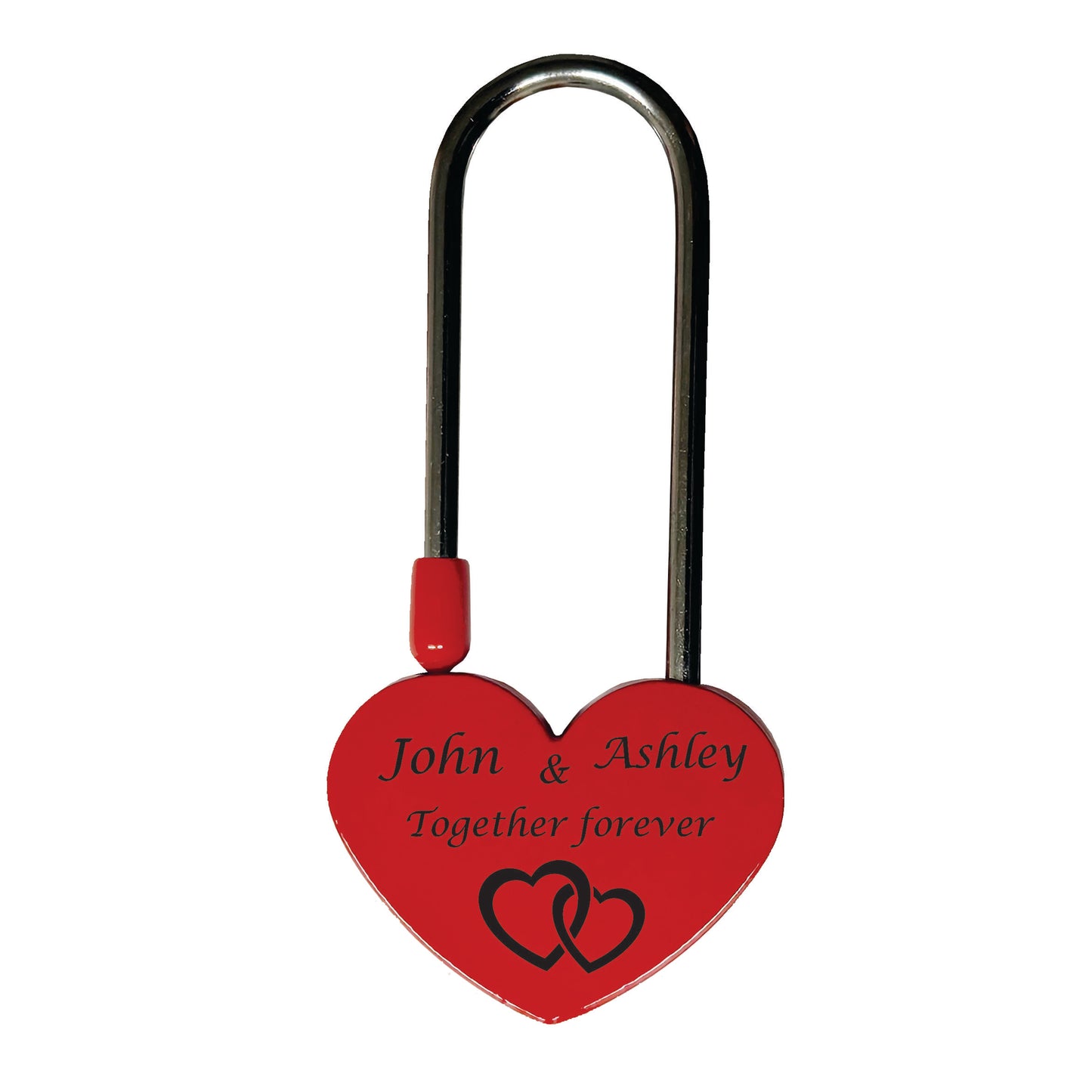   Red Padlock, Twin Red hearts