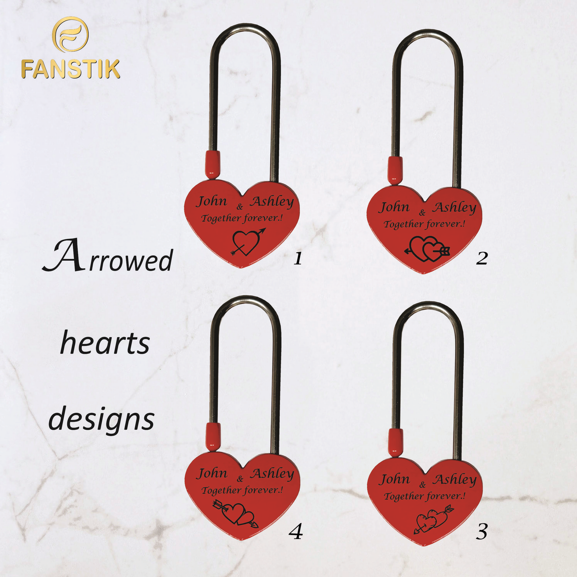 Custom Engraved Red Padlock 