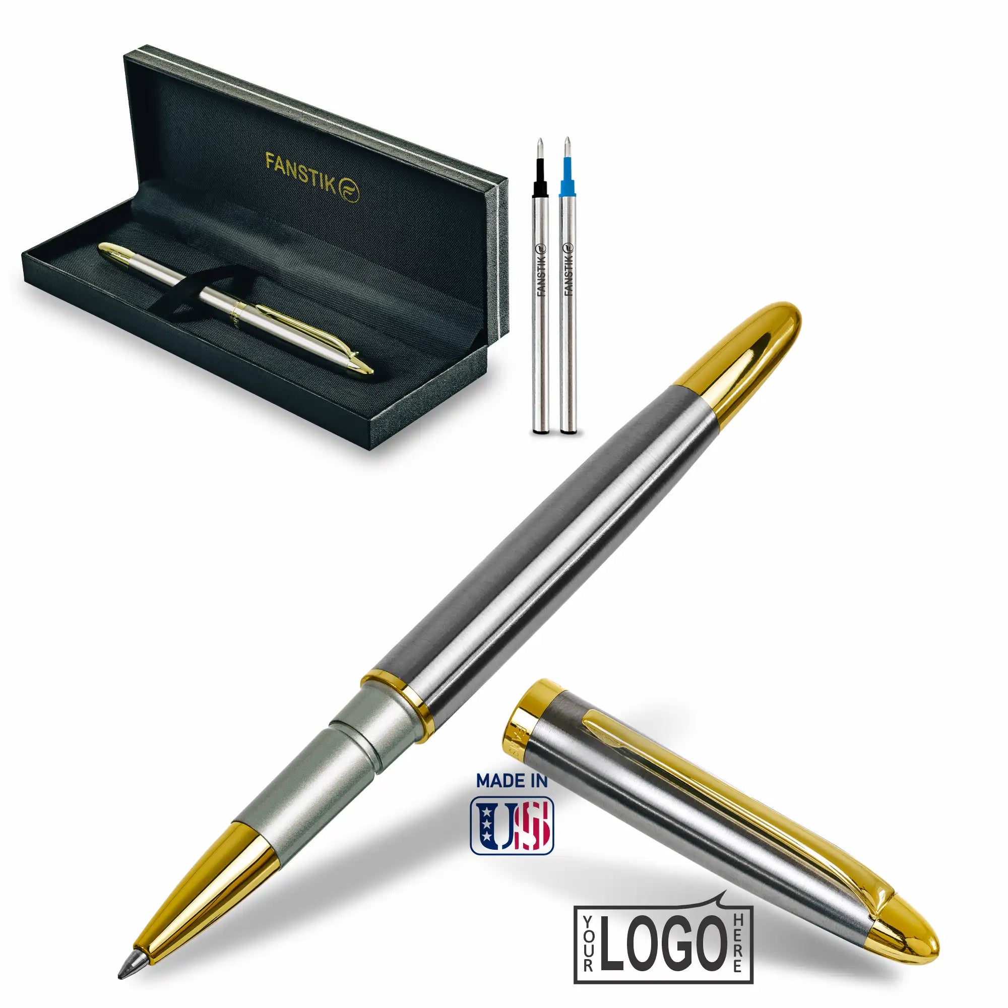silver and gold  rollerball pen, pens roller ball, best roller pen, cool rollerball pens, high  , customized ballpoint pens with logo, pen components