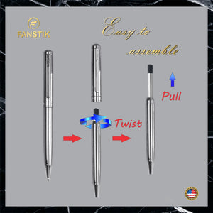 silver ballpoint pen,  professional pens, best professional pens, pen components