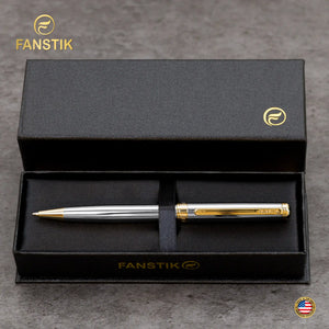 silver and gold ballpoint pen, professional pens, best professional pens, pen components