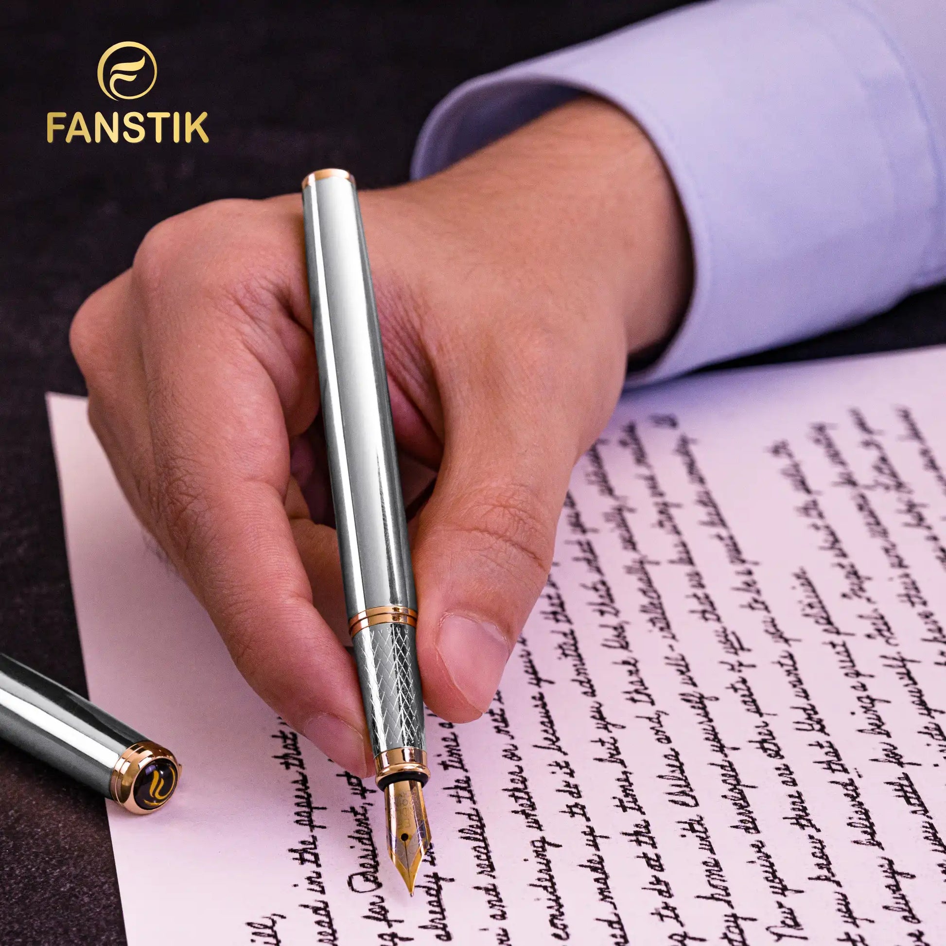 silver fountain pen, luxury fountain pen, best fountain pens fine, luxury fountain pens, fancy fountain pen, fountain pen gift